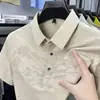 Camisa polo masculina de manga curta, camiseta com gola de lapela, nova moda casual de verão fina de manga curta para homens, disponível para atacado