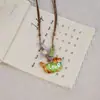 Collar de Perro Dachshund Cerámico de Jingdezhen Fresco, Dulce, Lindo, Moderno y Único, Estilo Dulce y Genial, Collar Infantil y Creativo