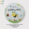 Globo de aluminio redondo de 18 pulgadas en español feliz cumpleaños globo de dibujos animados decoración para fiesta de cumpleaños de bebé