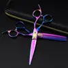 Tijeras de Peluquería Personalizadas Estilo Chino Rosa de 6.0 pulgadas, Tijeras para Cortar el Cabello, Tijeras Planas, Tijeras para Flequillo