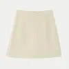 Falda Corta Gris para Mujer, Nuevo Estilo Otoño/Invierno 2026, Falda Lápiz de Lana de Cintura Alta Ajustada en Línea A para Figuras Pequeñas