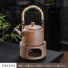 Bule Grande Estilo Chinês com Alça para Preparo de Chá sobre Chamas Abertas, Velas ou Fogareiros a Álcool para Uso Doméstico e ao Ar Livre, Conjunto de Chá Retrô