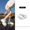 Tamancos Espessos da Moda e Únicos para Mulheres, Sapatos Estilosos para Jardim e Uso Externo, Sandálias Fechadas de Salto Alto, Atacado para Comércio Transfronteiriço