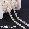 Cadena de perlas de doble hilera con forma de rosa de sol redonda, cadena para vestido de novia, accesorios hechos a mano para bricolaje, material para accesorios para el cabello