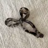 Clip Coreano Retro Estampado Leopardo 2025 Nuevo Principios de Otoño Nicho Gama Alta Versátil Clip Tiburón para Cabello Pasador Accesorios para el Cabello