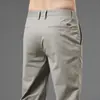 Pantalones Casuales para Hombre de Marca Italiana de Alta Gama Verano 2026 Estilo Delgado Pantalones de Vestir Occidentales Rectos Holgados Pantalones Largos de Negocios