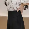 Shorts de terno preto de verão feminino cintura alta outono solto slim fit modelador perna larga fino para usar por cima shorts de bota fada