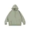 Sudadera con capucha casual deportiva de color liso, holgada, con hombros caídos, estilo retro japonés, nueva para Otoño 2026