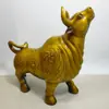Latón artesanía retro antigua adornos de vaca de cobre decoración del hogar regalos creativos artesanías una generación de cabello