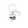 Llavero Colgante Europeo Transfronterizo Nuevo Fantasma de Halloween Acero Inoxidable Regalo Placa Redonda Grabado Láser Belleza Puntual