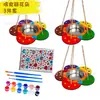 Amazon Artesanía de Madera Comedero Colgante para Exteriores Pintado Graffiti Colibrí Abeja Juguete Comedero para Pájaros para Niños