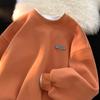 Sudadera Falsa de Dos Piezas para Hombre 2024 Estilo Trendy Ins Perezoso Estilo K Holgada y Versátil Top Cityboy Cuello Redondo con Palo Hombres