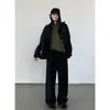 Pantalones Softshell Repelentes al Agua Nan Tao [Paseo Nocturno] para Mujer Otoño Invierno Exteriores Cortavientos Holgados Adelgazantes Casuales de Pierna Recta