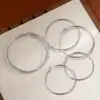 Pendientes de Aro Grandes Exagerados Estilo Hong Kong, Diseño de Nicho para Socialités, Pendientes de Plata Pura, Nuevo Estilo de Moda 2025
