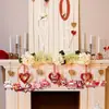 Colgante de Madera para Coche del Día de San Valentín Suministros Rosas para Fiesta Festiva para Amante Esposa Decoraciones de Fiesta Colgante