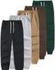 Novas calças de moletom masculinas de cor sólida com estampa 3D, calças jogger sem rugas para homens
