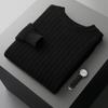 Suéter 100% Lã Pura Masculino Gola Redonda Solto Engrossado Pulôver Novo Jacquard Plus Size Camisa Básica Tricotada Casual