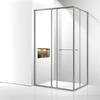 Nueva Cabina de Ducha Integrada con Marco Ultradelgado Puerta Plegable Corredera Lateral en Forma de L Separación Seca y Húmeda Partición de Baño Mampara de Ducha