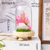 Columna de Cristal Natural Transfronteriza Flor Eterna Adorno de Tapa de Vidrio Prisma Hexagonal de Cristal Hecho a Mano DIY Flor Seca Regalo Creativo