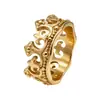 R0007-NK17 joyería de comercio exterior corona romana antigua anillo vintage de acero de titanio anillo de personalidad para hombres y mujeres