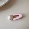 Pinza para el Cabello de Perla Sintética Rosa para Mujer, Dulce y Linda, Pinza sin Costuras para Flequillo, Accesorio Sencillo para el Cabello
