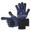 Resistentes a Altas Temperaturas Silicona Horno Barbacoa Anti-quemaduras Horno Microondas Resistente al Desgaste Cable Aislante Prepoxy Retardante de Llama Barbacoa Guantes Ignífugos