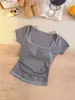 5288# Camiseta Falsa de Duas Peças Manga Curta Feminina 2026 Chegada Nova de Verão Design de Nicho Ajuste ao Corpo Top que Valoriza o Corpo com Bojos Embutidos