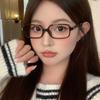 Gafas de estilo coreano retro con estampado de leopardo, caja pequeña, estilo nerd, para mujer, sencillas y combinables, con montura para miopía, cara redonda, gran sabiduría.