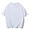 Nueva Camiseta de Verano Estilo Oversize 220 Algodón Puro Sin Mangas Cuello Redondo Manga Corta, Algodón de Fibra Larga, Color Sólido, Corte Holgado, Marca de Tendencia Diseño Personalizado
