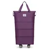 Bolsa de Viagem com Grande Capacidade, Expansão de Três Camadas, Adequada para Viagens Longas e Curtas, Bolsa de Maternidade, Impermeável, Separação de Seco e Molhado, Destacável, com Rodas Universais, Mala de Viagem