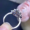Anillo de Zafiro Natural Disponible para la Venta, Finamente Elaborado con Plata S925, Tamaño de la Piedra Principal 3*4mm