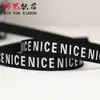Suministro directo del fabricante: En Stock Cinta Elástica Acanalada Sin Elástico Estampado Alfabeto Inglés Accesorios para Ropa Venta al por Mayor