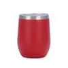 Taza de huevo para sorbos transfronterizos, doble capa de acero inoxidable, taza de vino al vacío en forma de U, 12 oz, regalo personal de negocios, taza