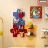 Estante de Almacenamiento Creativo de Rompecabezas sin Taladro para Pared, Tablero Perforado de Rompecabezas Montado en Pared para Dormitorios de Estudiantes y Familias