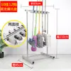 Soporte Móvil para Mopa de Acero Inoxidable, Soporte de Piso para Escoba y Mopa, Almacenamiento de Balcón, Organizador de Herramientas de Limpieza