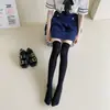 En nombre de calcetines de becerro de terciopelo fino negro y blanco de verano, calcetines hasta la rodilla estilo JK para piernas delgadas, estilo universitario para estudiantes, calcetines largos al por mayor