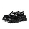 Sandalias Romanas de Suela Gruesa Personalizadas de Gama Alta para Hombre 2024 Verano Nuevos Zapatos de Jaula de Cerdo Huecos de Cuero Genuino Aumentadores de Altura
