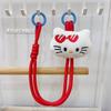 Cuerda para teléfono móvil linda correa de muñeca cuerda para taza de agua para llevar en la mano muñeca de peluche linda cuerda de lana tejida para paraguas colgante de bolsa portátil