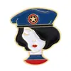 Set de Broches de Construcción Matrioska Temática Rusa, Accesorios Culturales Regionales Vintage, Insignias Versátiles para Decoración de Ropa