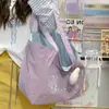 Bolsa grande de doble cara estilo coreano ins versátil bolsa de lona para el día a día bolso de un solo hombro estudiante fiesta gran capacidad bolsa de mano casual para mujeres