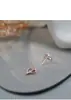 Pendientes de Estetoscopio con Forma de Corazón Incrustados de Diamantes de Moda de Venta Caliente en Aliexpress, Pendientes Personalizados Pequeños y Exquisitos con Diseño Calado