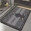 Alfombrilla de baño absorbente de tierra de diatomeas transfronteriza, alfombrilla antideslizante para el suelo para la entrada del baño y el inodoro, adecuada para lavabos y baños