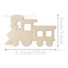 Trem de Madeira com Furo Presente DIY Trem Pintado à Mão por Crianças Chocalhos de Madeira Decoração de Natal Artesanato para Festas