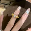 Anillo de Diamante Croissant Cepillado Retro Italiano para Mujer, Estilo Antiguo, Anillo de Cinta Retorcida de Alta Gama, Anillo para el Dedo Índice