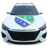 Productos de la Copa Mundial 2026 de EE. UU., Canadá y México Bandera con Emblema Nacional de Bosnia Cubierta para Espejo Lateral de Coche Cubierta para el Capó del Coche Cubierta para el Capó del Motor