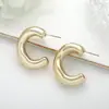 Pendientes de C-shape de Moda con Sentido de Diseño de Nicho para Mujer, Pendientes de Botón Versátiles y Modernos, Pendientes de Botón Geométricos, Joyería de Oreja Exquisita y Elegante para Mujer