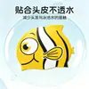 Touca de Natação Infantil de Silicone em Formato de Peixe, Touca de Natação Impermeável Fofa de Desenho Animado com Proteção para Ouvidos, Touca de Natação para Treinamento de Estudantes, Touca de Natação Estampada