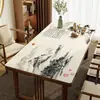 Nova toalha de mesa antiga estilo chinês, tapete para mesa de centro e mesa de jantar de couro estilo chinês, alta qualidade, à prova d'água, resistente a óleo, capa de toalha de mesa lavável
