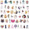 Estilo Ins 50 Pegatinas de Sailor Moon Dibujos Animados Animación Pegatinas de Luna de Hielo de Agua Lindos Periféricos Pegatinas para Cuaderno Teléfono Móvil