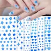 Pegatinas Coloridas para Uñas de Estrella, Lindas Estrellas de Cinco Puntas Macarrón Dopamina, Calcomanías Portátiles de Estrella de Cinco Puntas y Corazón para Uñas y Cara de Verano
